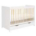 lit-evolutif-en-bois-de-pin-blanc-120x60-cm-avec-matelas-en-mousse-tiroir-et-barriere-de-securite-pour-enfant-mekcyl2482nd